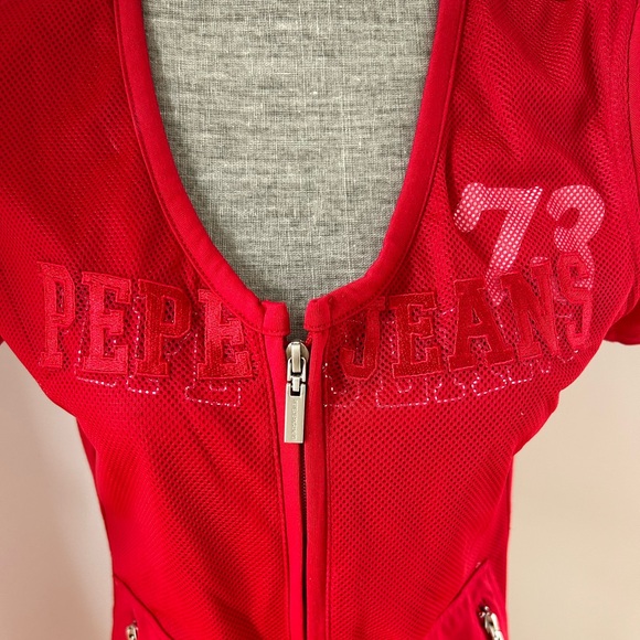 Vintage Pepe Jeans UK 1973 Mini Dress Y2K Medium - Picture 2 of 12